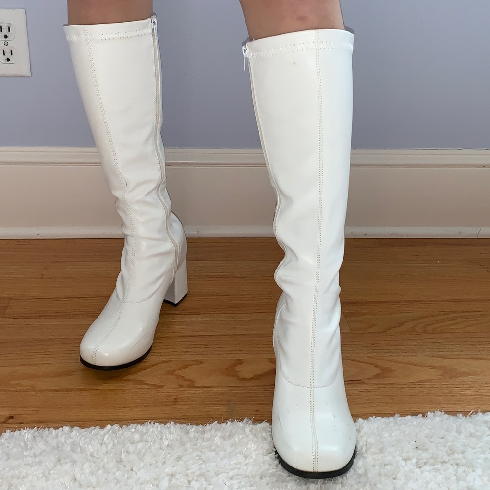 White GoGo boots!